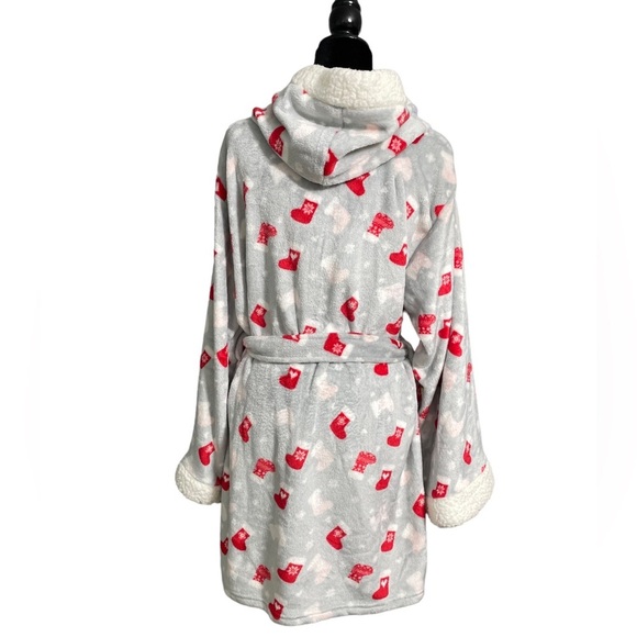 NWT Bearpaw Christmas Stocking Print Robe Plus Size 2X - Picture 7 of 8